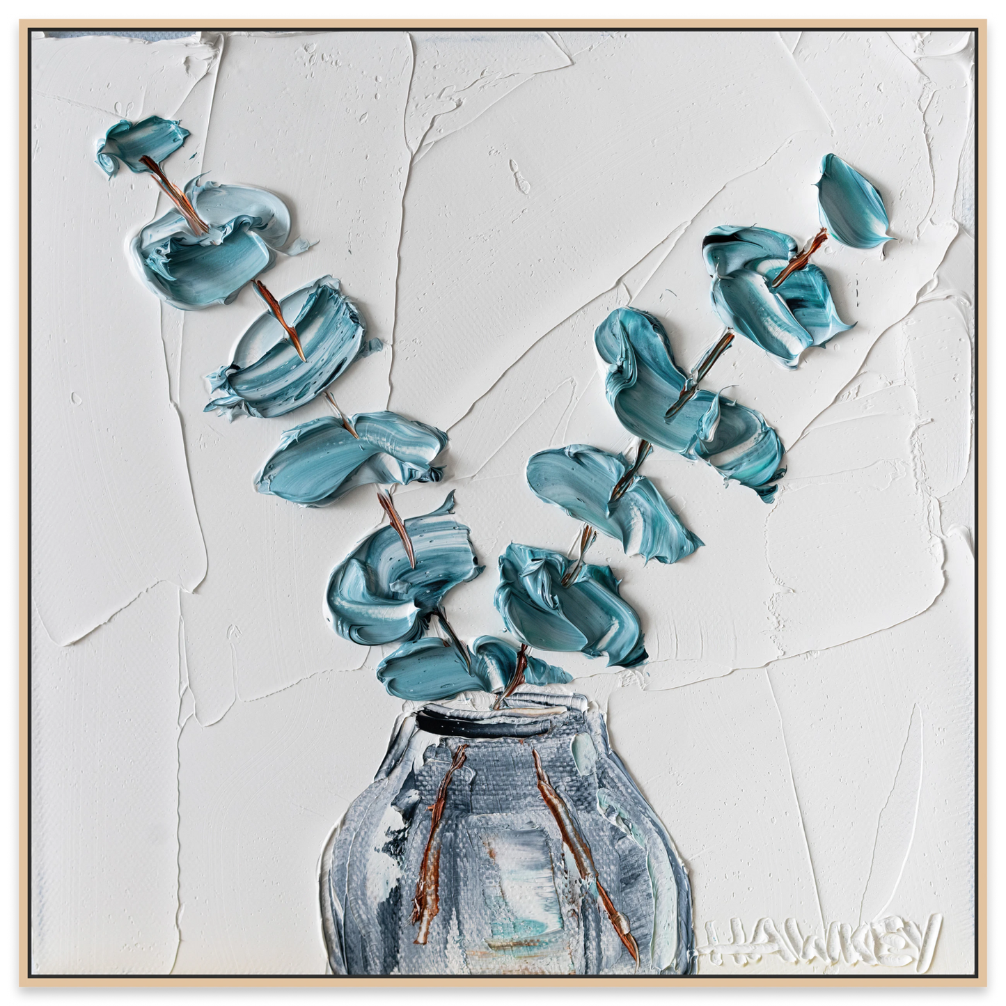 Eucalyptus On White - Fine Art Print - Gold Coast Gallery Of ArtAngela Hawkey