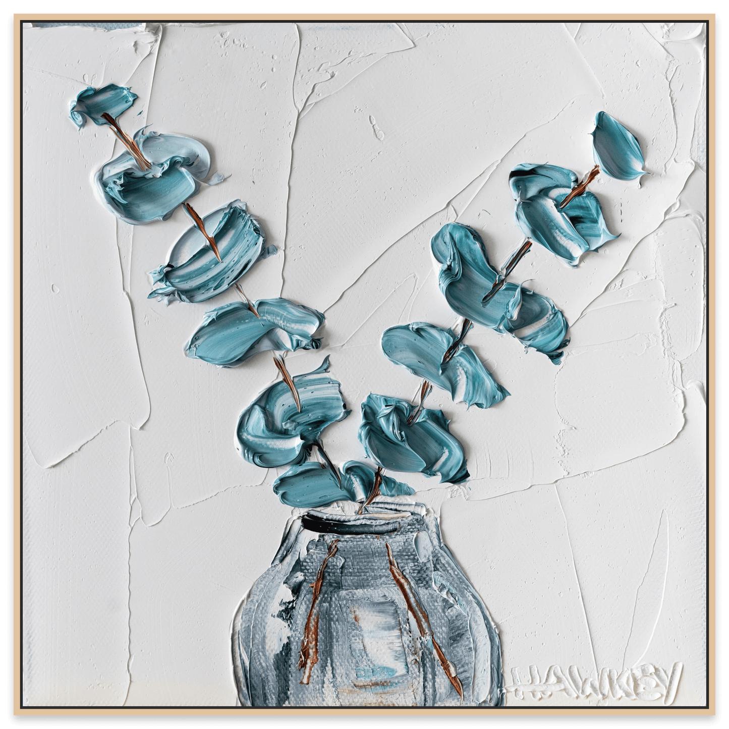 Eucalyptus On White - Fine Art Print - Gold Coast Gallery Of ArtAngela Hawkey