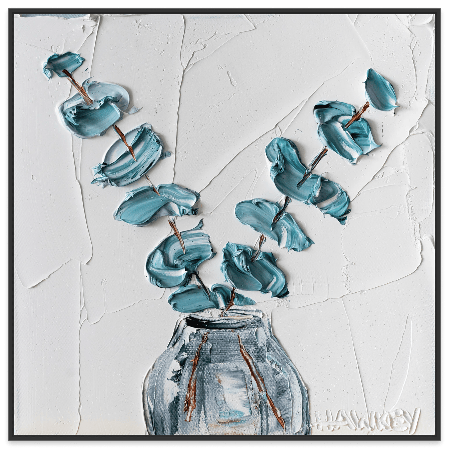 Eucalyptus On White - Fine Art Print - Gold Coast Gallery Of ArtAngela Hawkey