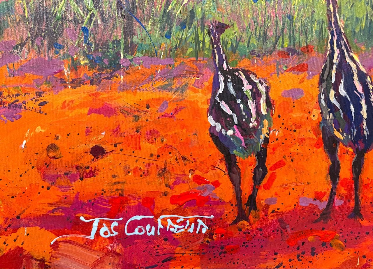 Father Emu with Chicks - Gold Coast Gallery Of ArtJos Coufreur