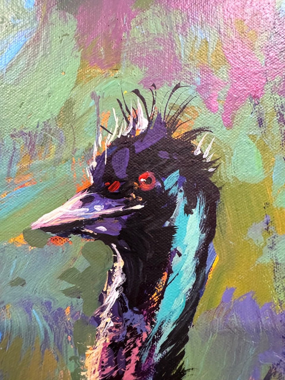 Father Emu with Chicks - Gold Coast Gallery Of ArtJos Coufreur