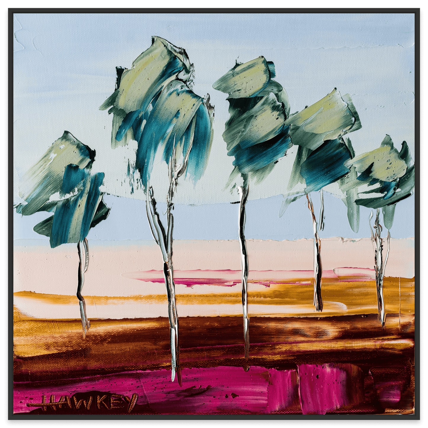 Five Trees - Fine Art Print - Gold Coast Gallery Of ArtAngela Hawkey