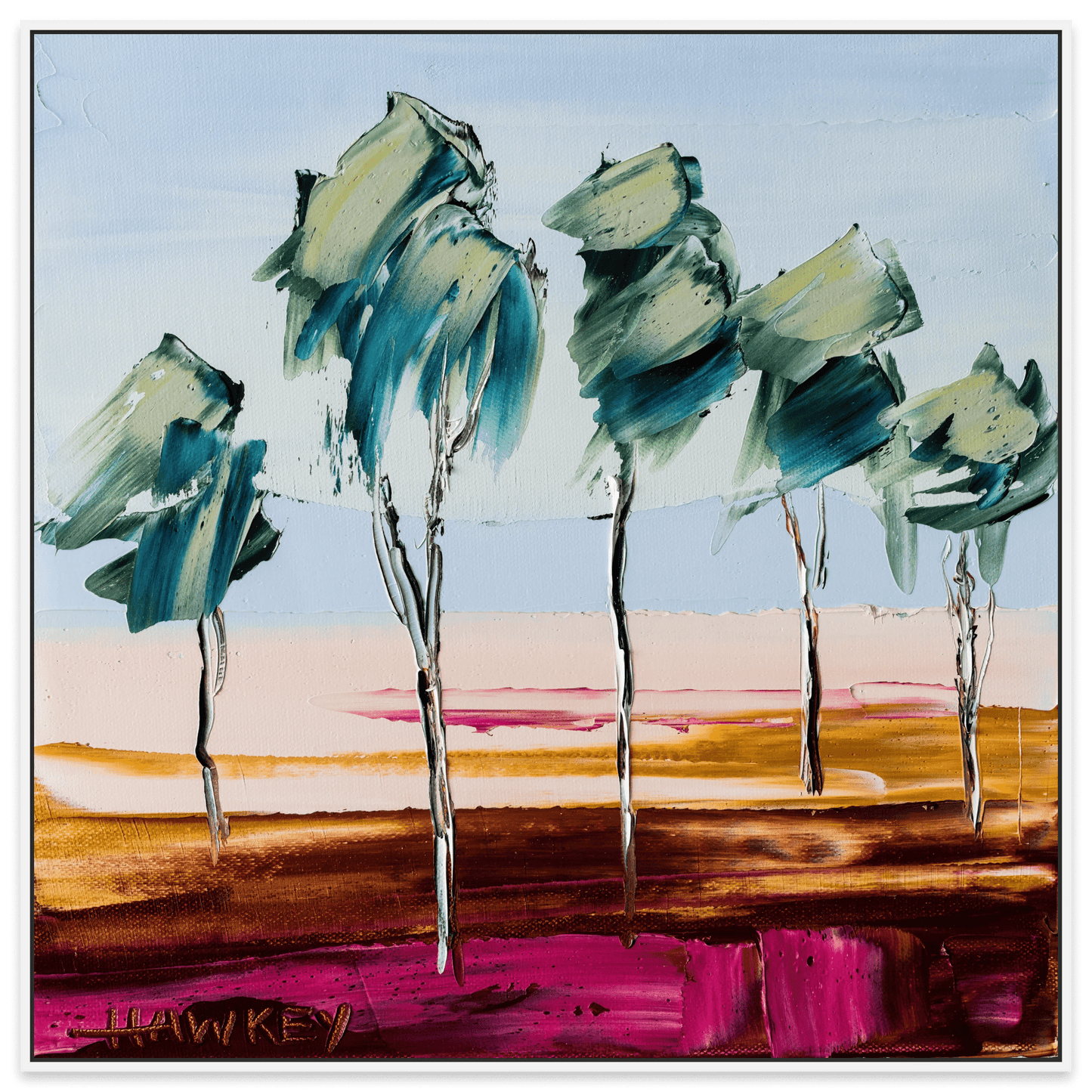 Five Trees - Fine Art Print - Gold Coast Gallery Of ArtAngela Hawkey