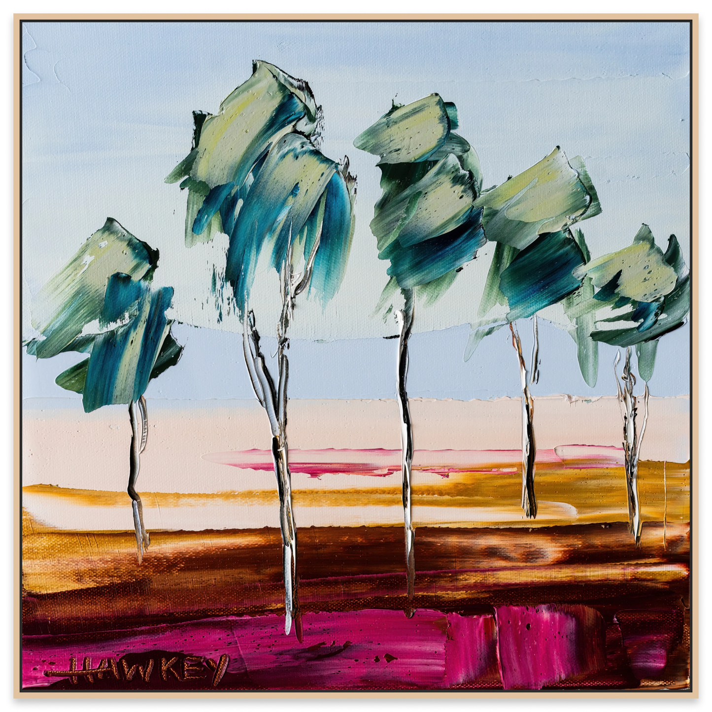 Five Trees - Fine Art Print - Gold Coast Gallery Of ArtAngela Hawkey
