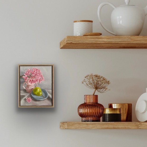 Floral with Pear - Original Art - Gold Coast Gallery Of ArtAmanda Ogilby