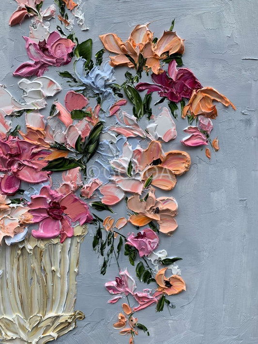 Flowers in French vase 3 - Gold Coast Gallery Of ArtAnjana Rai