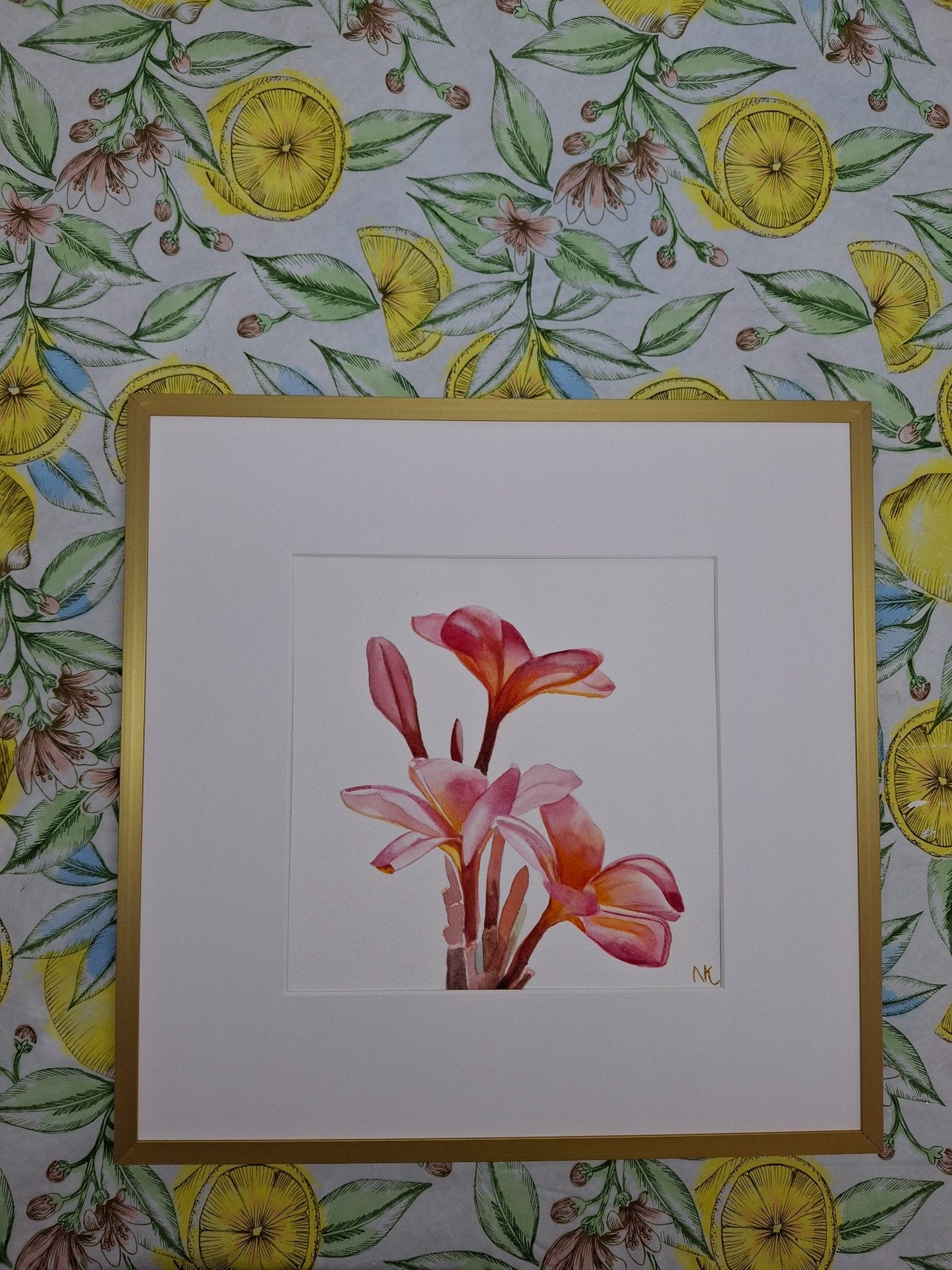 Frangipani - Original Art, Watercolour, Framed - Gold Coast Gallery Of ArtNatalie K