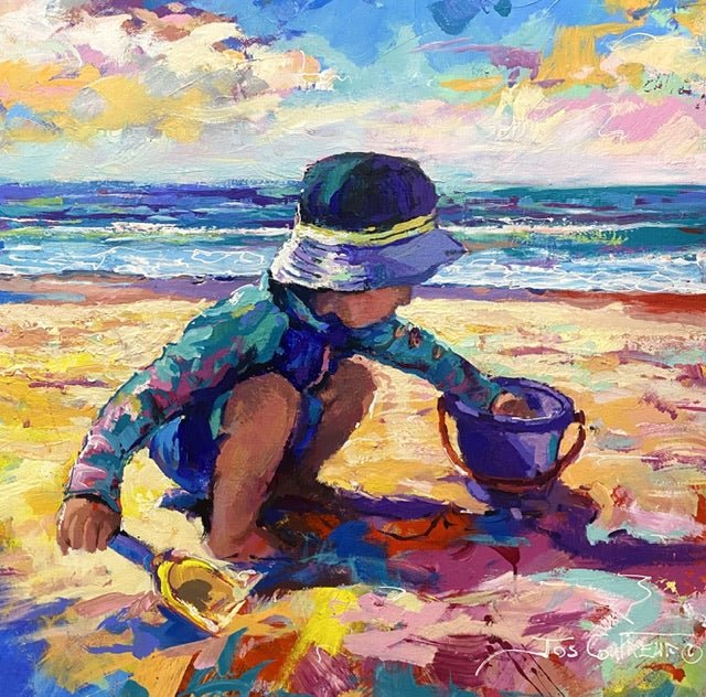 Fun at the Beach 2 - Original Art - Gold Coast Gallery Of ArtJos Coufreur