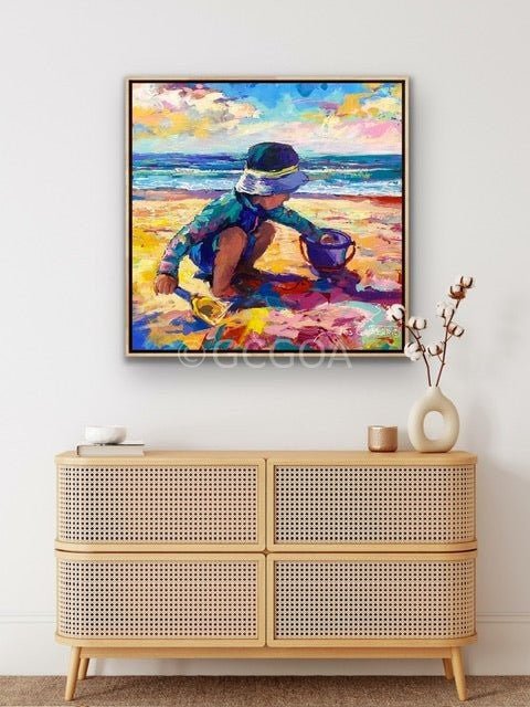 Fun at the Beach 2 - Original Art - Gold Coast Gallery Of ArtJos Coufreur