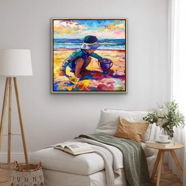 Fun at the Beach 2 - Original Art - Gold Coast Gallery Of ArtJos Coufreur