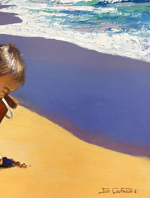 Fun at the Beach - Original Art - Gold Coast Gallery Of ArtJos Coufreur