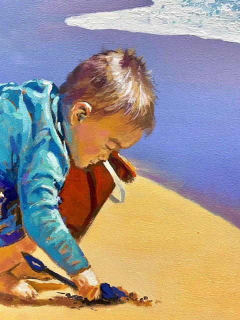 Fun at the Beach - Original Art - Gold Coast Gallery Of ArtJos Coufreur
