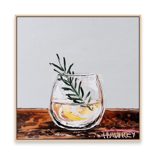 Gin And Tonic 14 Grey - Fine Art Print - Gold Coast Gallery Of ArtAngela Hawkey