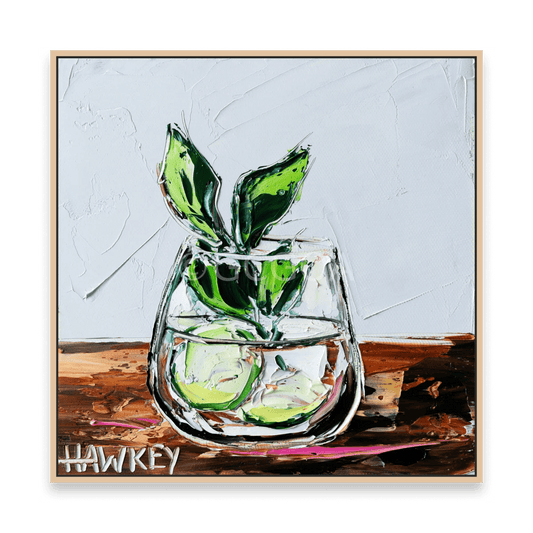 Gin And Tonic With Mint And Cucumber 3 - Fine Art Print - Gold Coast Gallery Of ArtAngela Hawkey