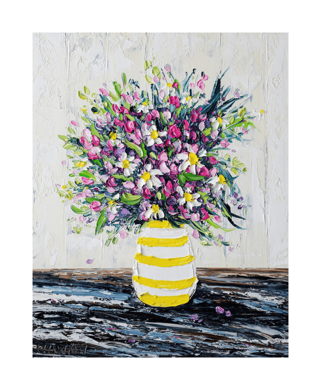 Girl In The Country Yellow Stripes - Fine Art Print - Gold Coast Gallery Of ArtAngela Hawkey