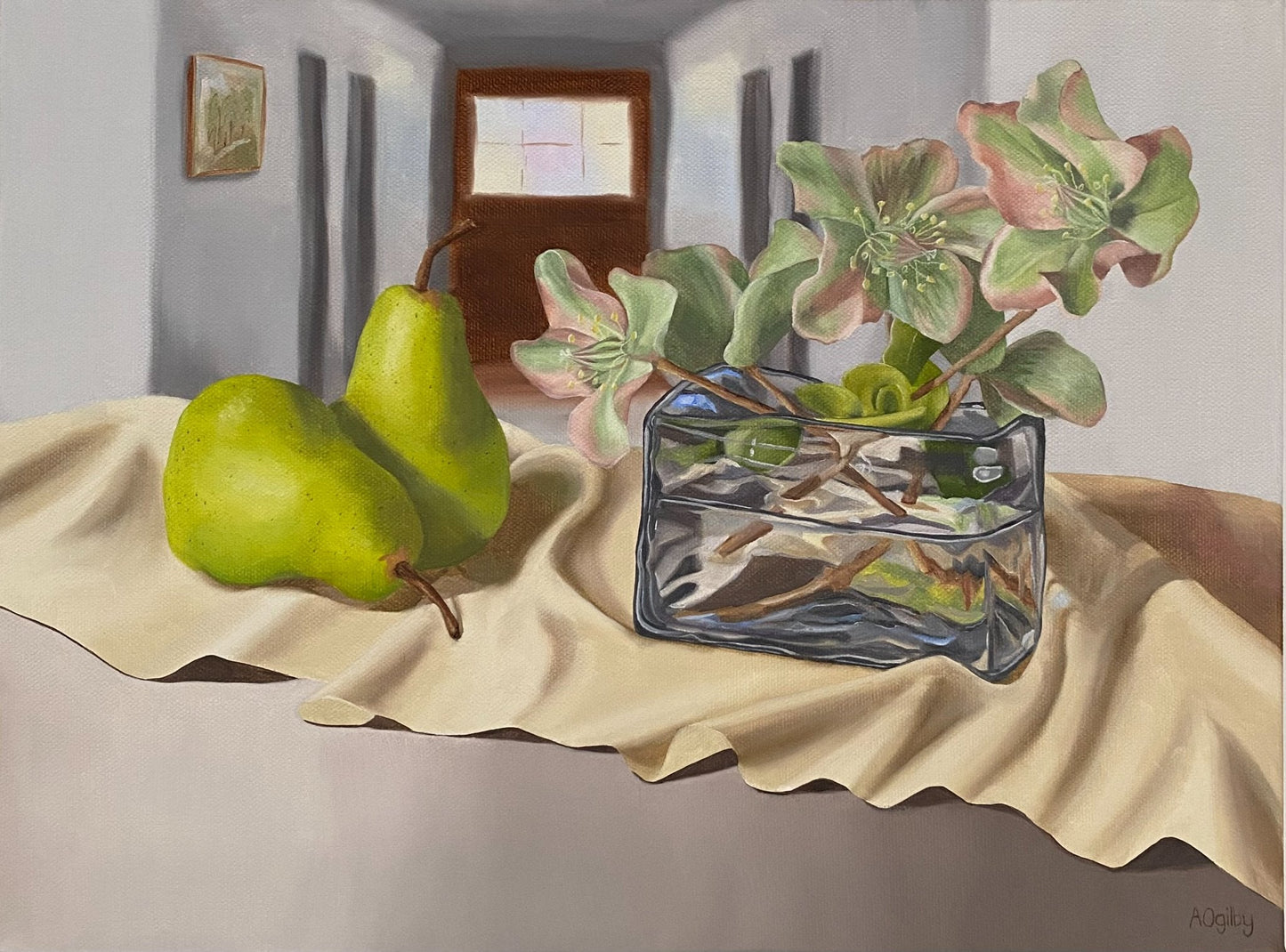 Glass and Two Pears - Original Art - Gold Coast Gallery Of ArtAmanda Ogilby