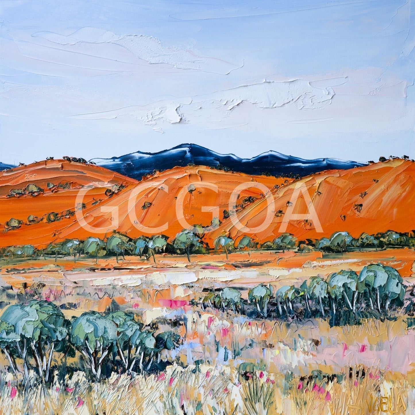 Golden Hills Calm - Gold Coast Gallery Of ArtAngela Hawkey