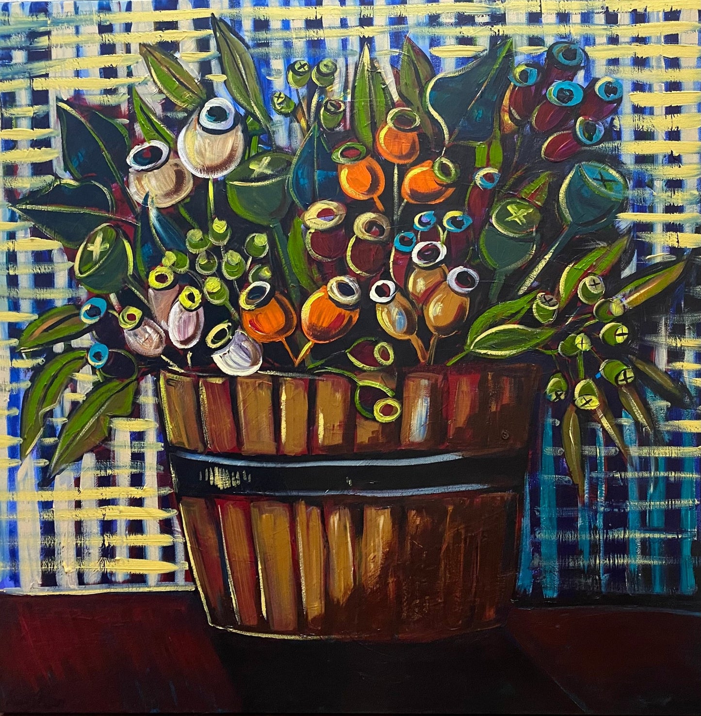 Gumnuts in a Barrel - Original Art - Gold Coast Gallery Of ArtLucy Car