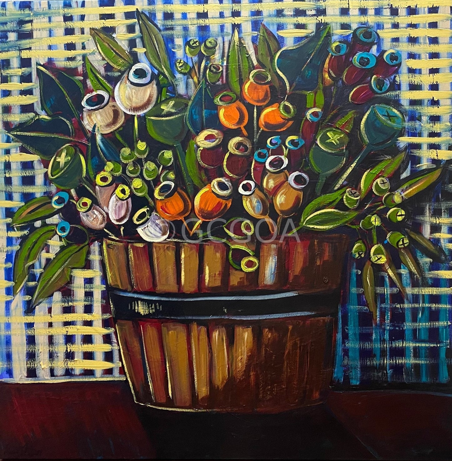 Gumnuts in a Barrel - Original Art - Gold Coast Gallery Of ArtLucy Car