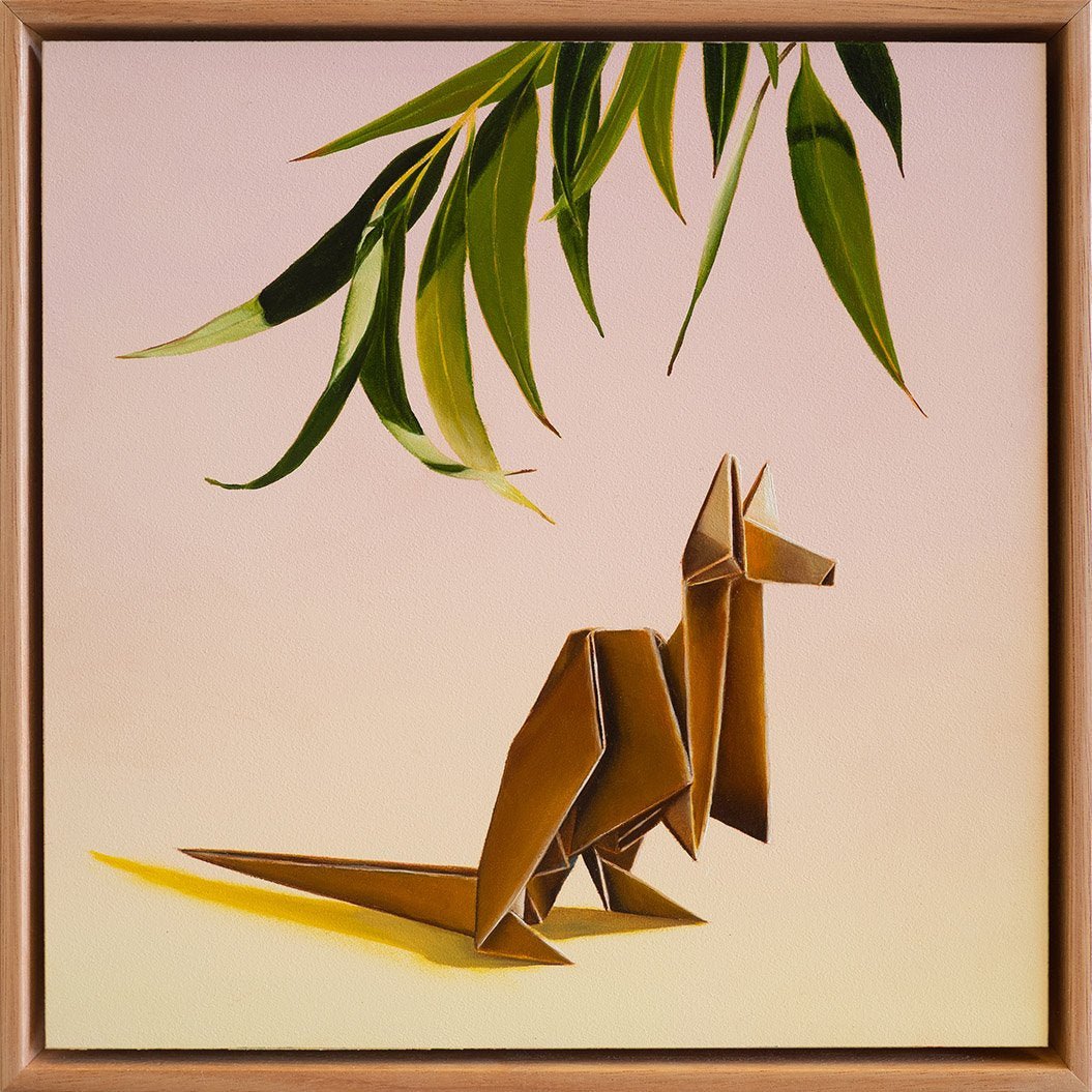 Kangaroos Peaceful Pause - Original Art - Gold Coast Gallery Of ArtSarah Park