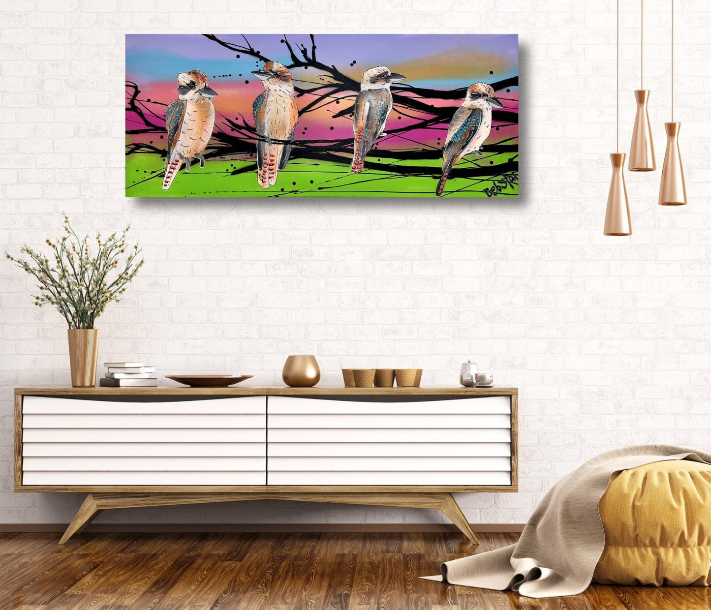 Kookaburras at Sunset - Original Art - Gold Coast Gallery Of ArtDeborah Lang