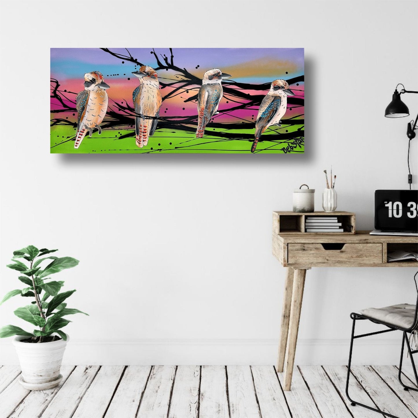 Kookaburras at Sunset - Original Art - Gold Coast Gallery Of ArtDeborah Lang