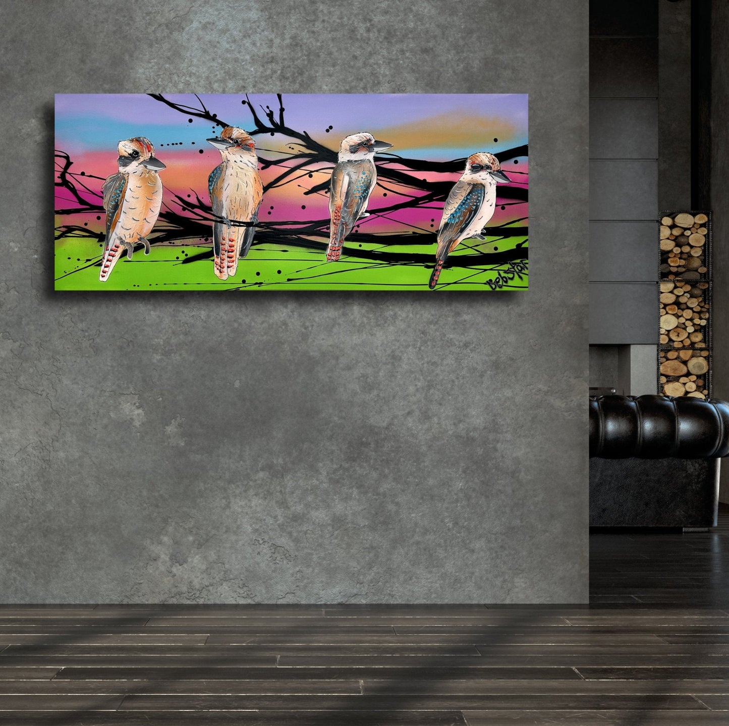 Kookaburras at Sunset - Original Art - Gold Coast Gallery Of ArtDeborah Lang