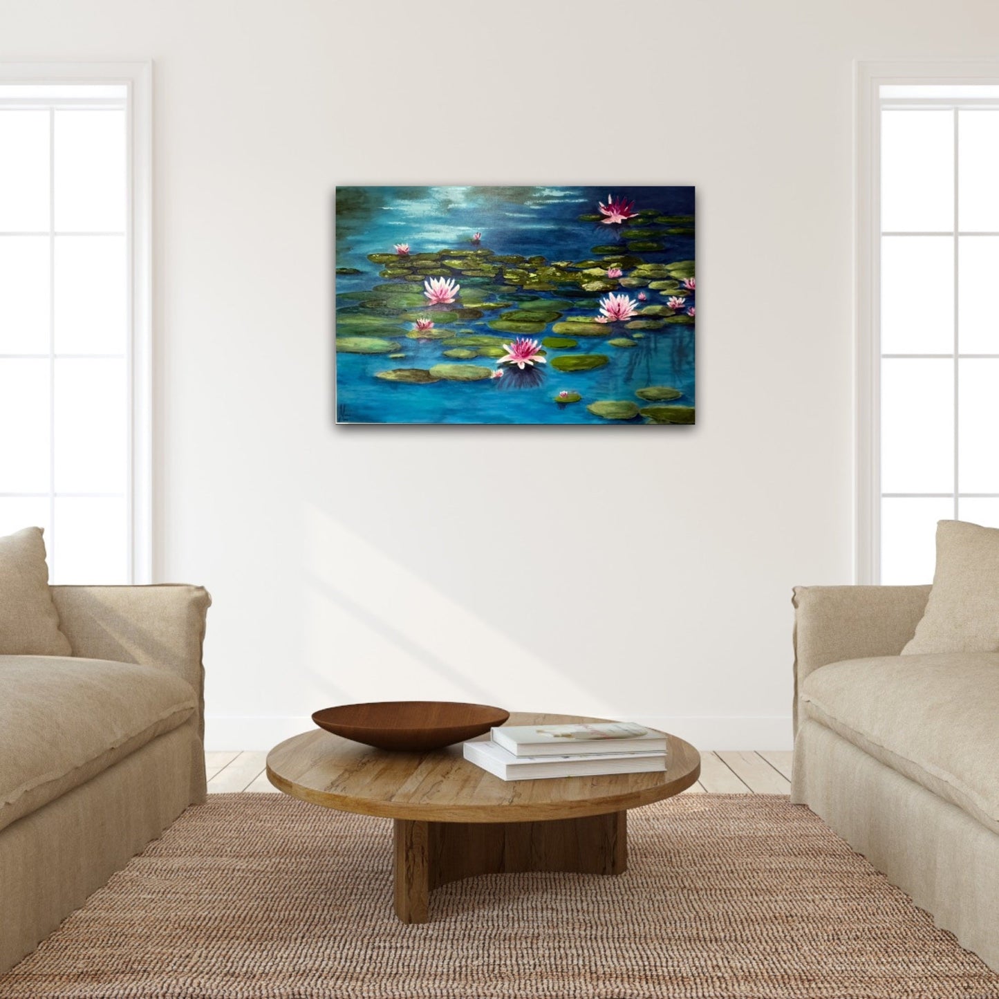 Let go and float in harmony Textured oil painting - Gold Coast Gallery Of ArtMonica Maleck