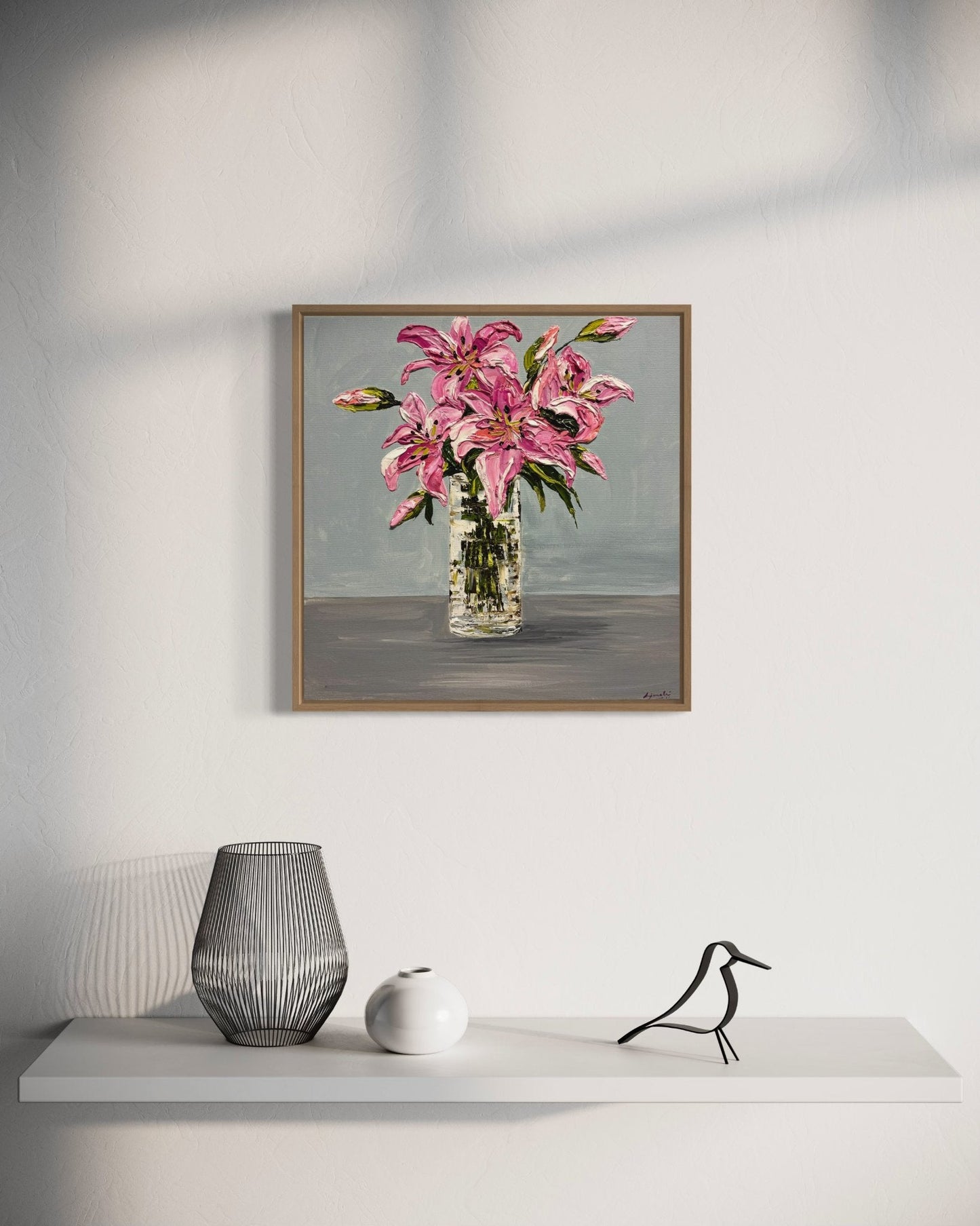 Lilies in glass vase - Original Art - Gold Coast Gallery Of ArtAnjana Rai