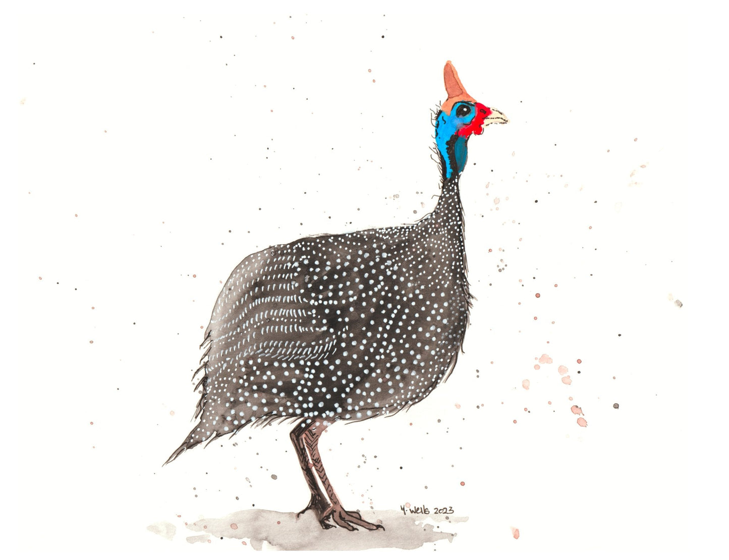 Liz and Lou - the guinea fowl affair ( set of two) - Gold Coast Gallery Of ArtYvonne Wells
