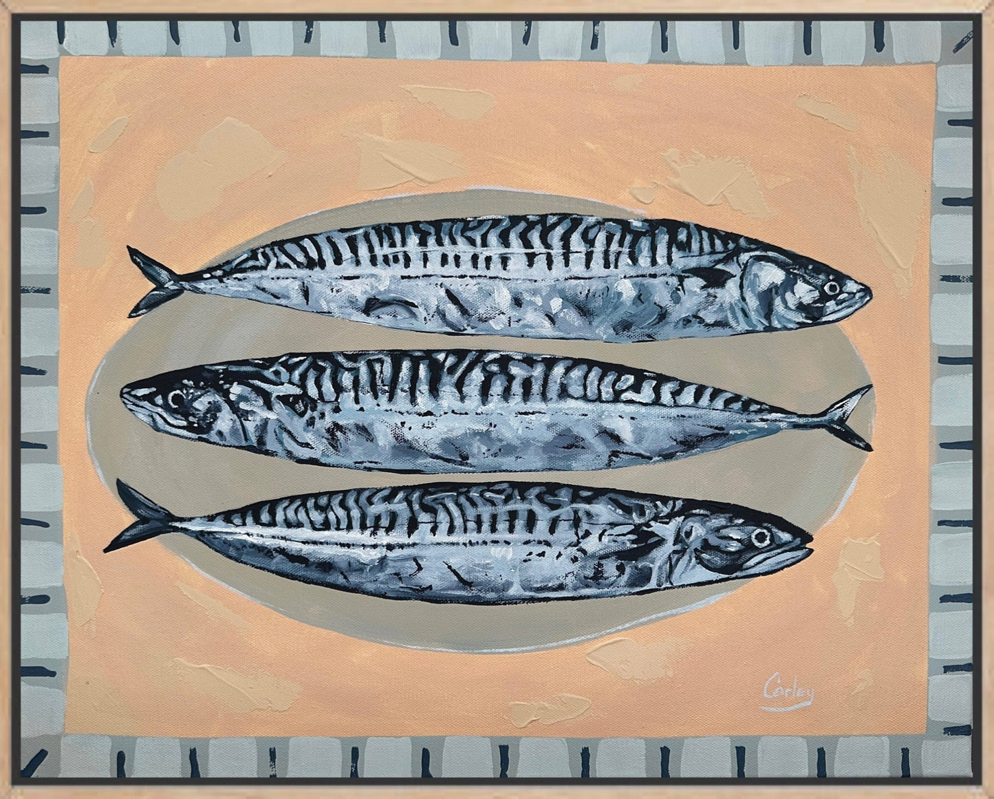 Mackerel Trio - Orignal Art - Gold Coast Gallery Of ArtCarley Bourne