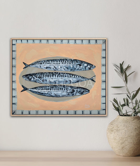 Mackerel Trio - Orignal Art - Gold Coast Gallery Of ArtCarley Bourne