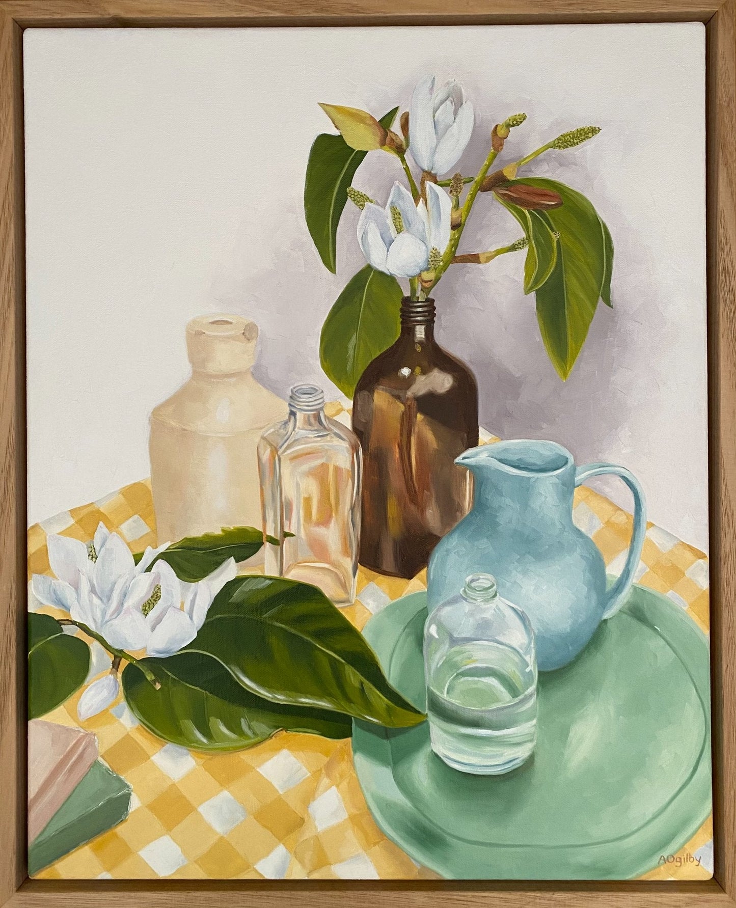 Magnolias in Bottle - Original Art - Gold Coast Gallery Of ArtAmanda Ogilby