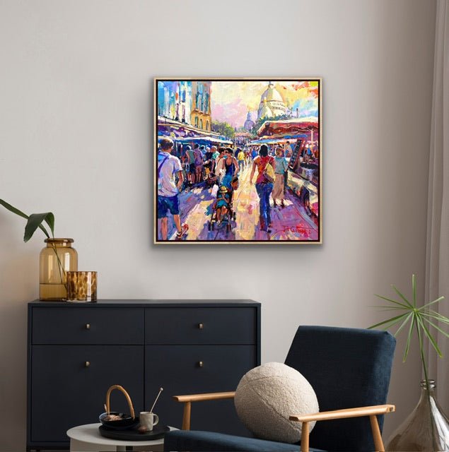 Market Day in Paris - Original Art - Gold Coast Gallery Of ArtJos Coufreur
