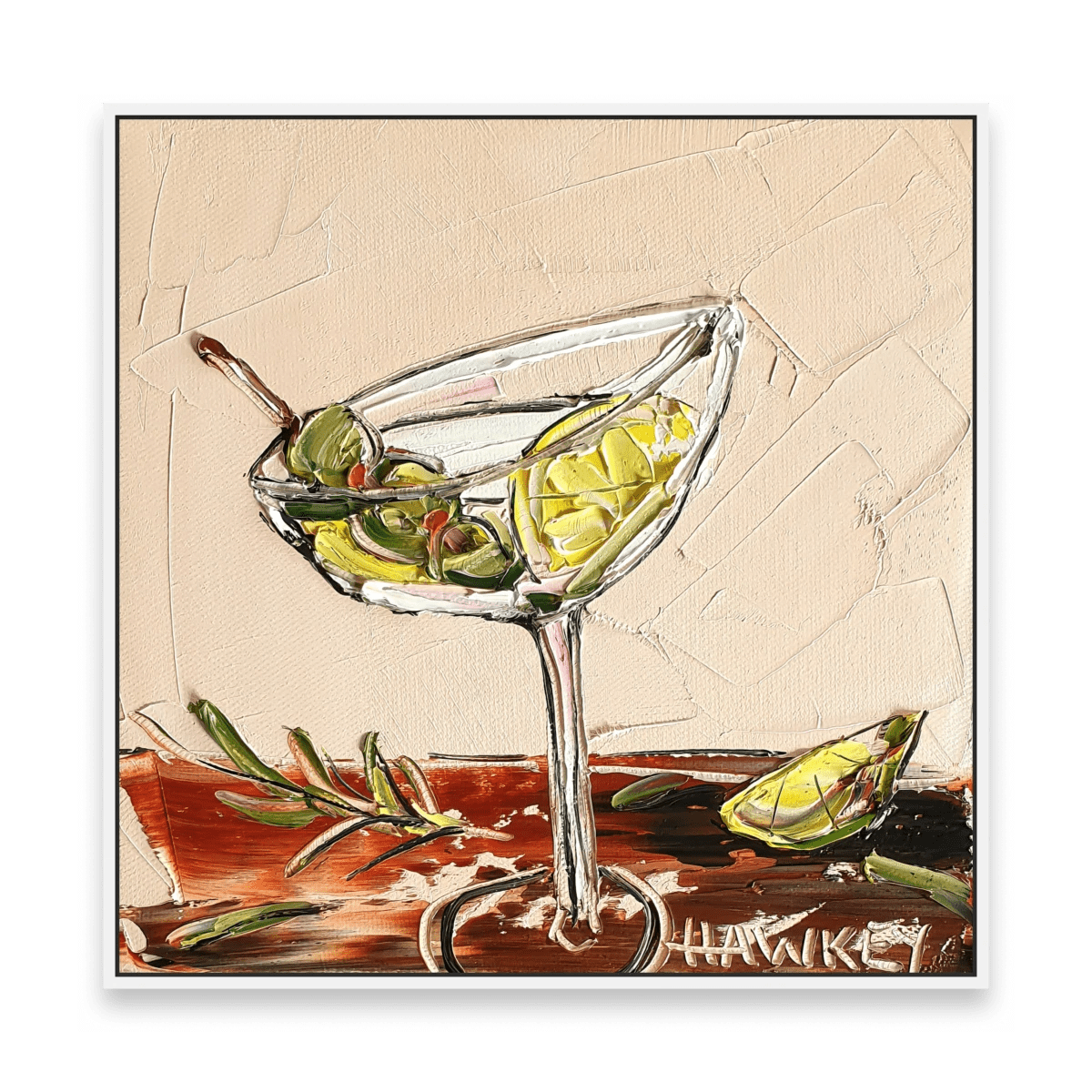 Martini And Lemon - Fine Art Print - Gold Coast Gallery Of ArtAngela Hawkey