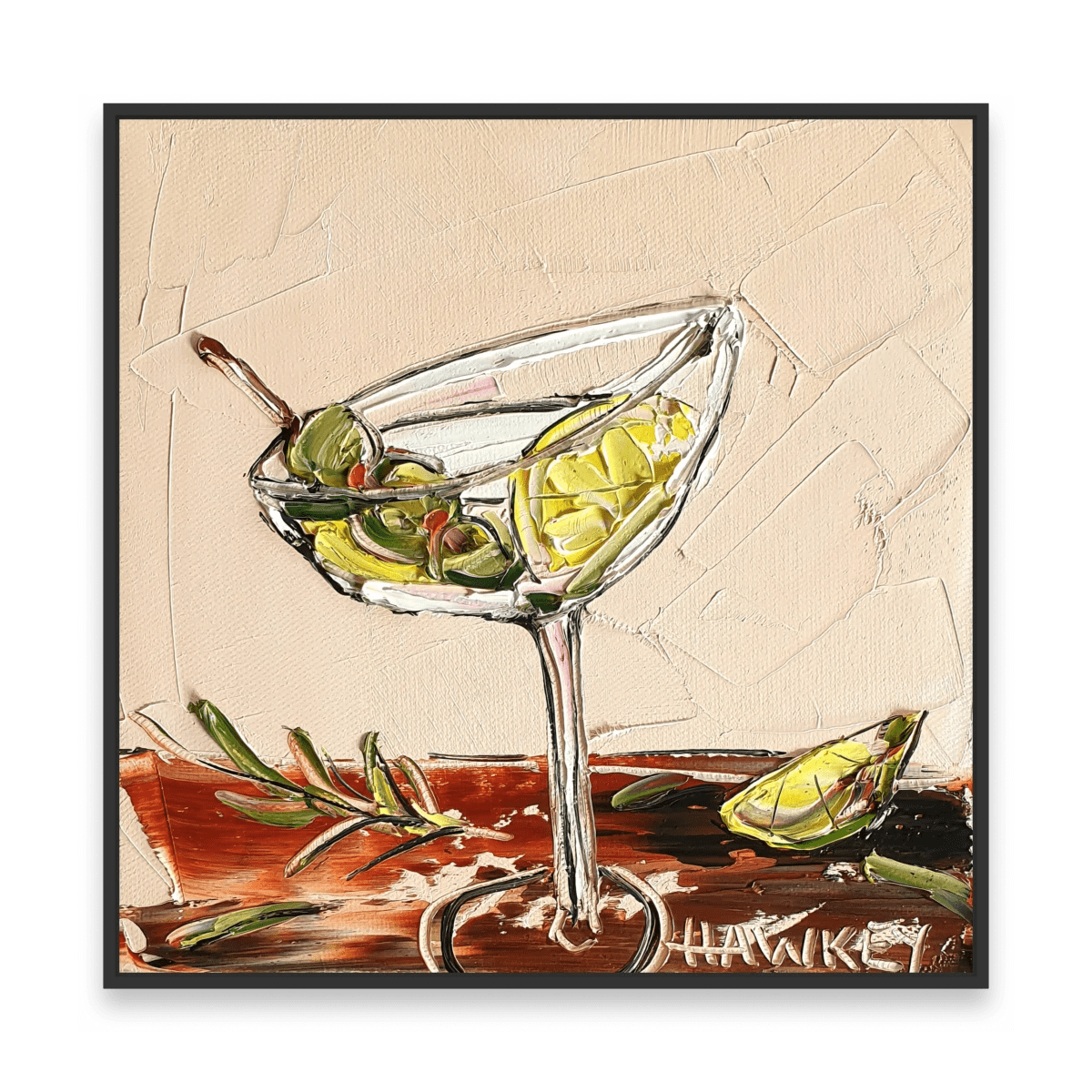 Martini And Lemon - Fine Art Print - Gold Coast Gallery Of ArtAngela Hawkey