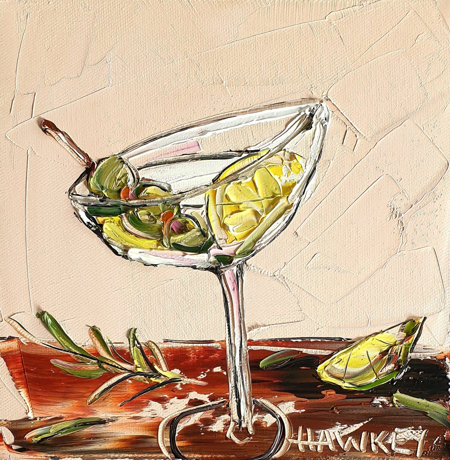 Martini And Lemon - Fine Art Print - Gold Coast Gallery Of ArtAngela Hawkey