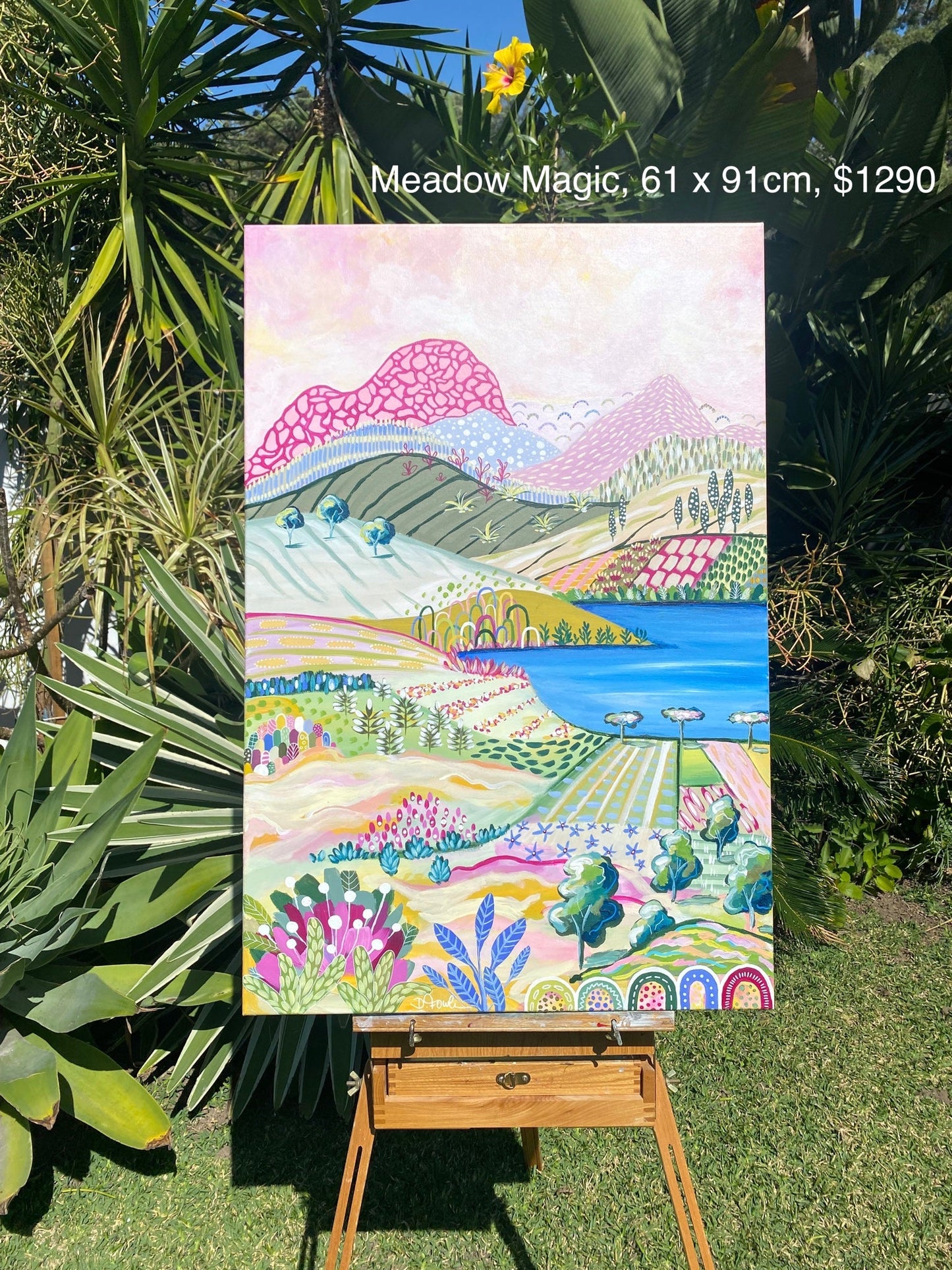 MEADOW MAGIC - ABSTRACT LANDSCAPE - Original Art - Gold Coast Gallery Of ArtDaniela Fowler Art