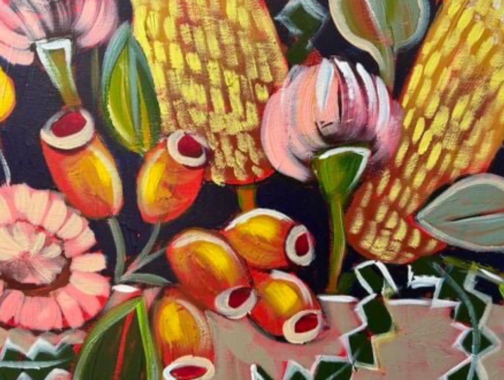 Native Flowers in a Mushroom Vase - Gold Coast Gallery Of ArtLucy Car