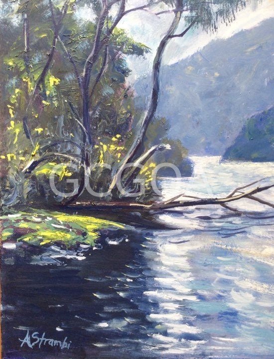 New Norfolk Glimpse Tassie - Gold Coast Gallery Of ArtAnne Strambi