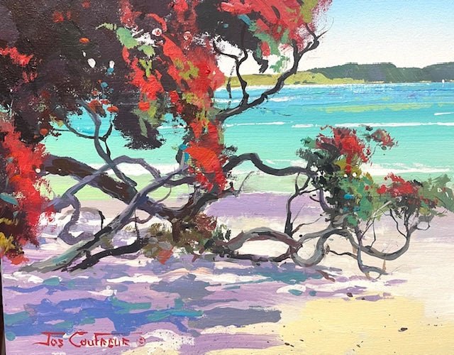 New Zealand Pohutukawa Tree - Original Art - Gold Coast Gallery Of ArtJos Coufreur