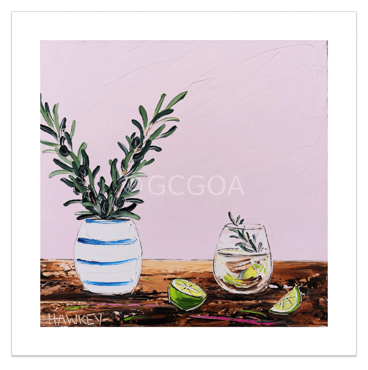 Olive Branch Gin And Limes 3 - Fine Art Print - Gold Coast Gallery Of ArtAngela Hawkey