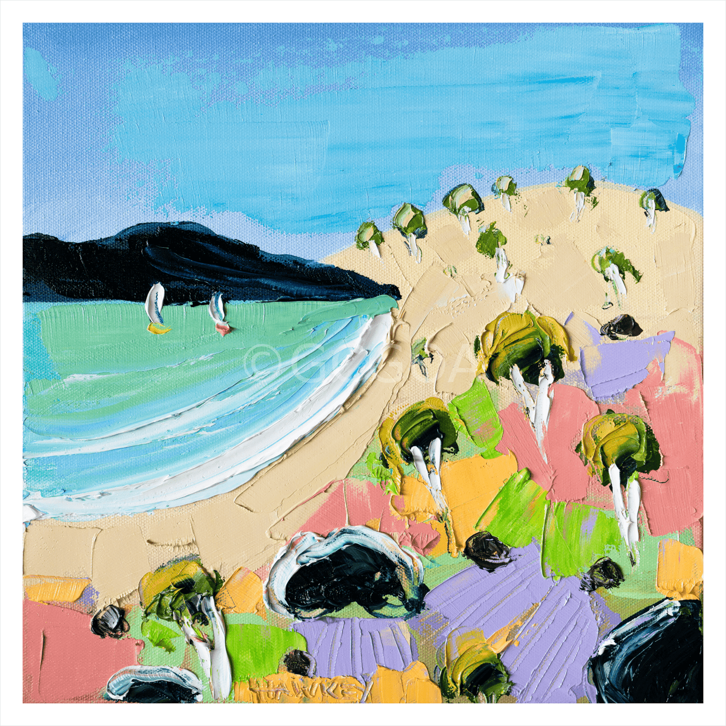 Paddle And A Picnic - Fine Art Print - Gold Coast Gallery Of ArtAngela Hawkey