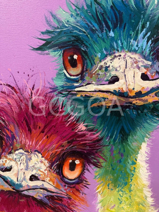 Pair of Emus 5 - Gold Coast Gallery Of ArtJos Coufreur