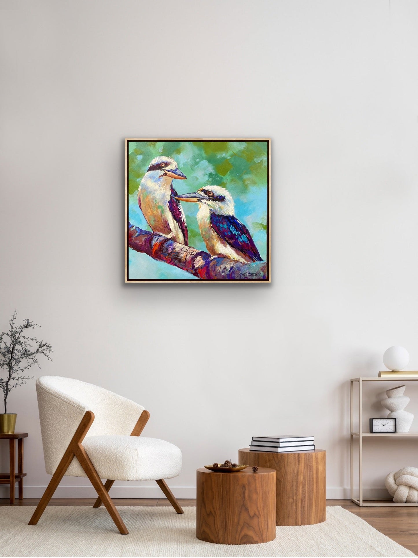 Pair of Kookaburras 3 - Original Art - Gold Coast Gallery Of ArtJos Coufreur