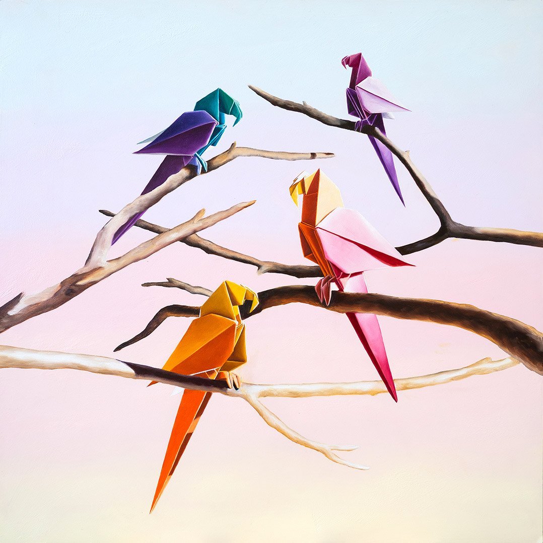 Parrot Branch Bash - Original Art - Gold Coast Gallery Of ArtSarah Park