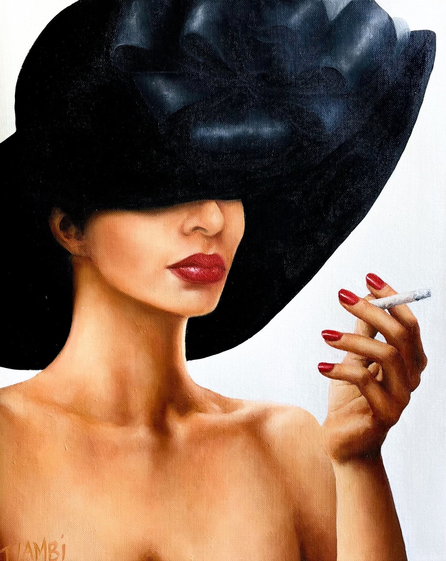 Picked A Bad Year To Give Up Smoking - Original Art - Gold Coast Gallery Of ArtTrisha Lambi