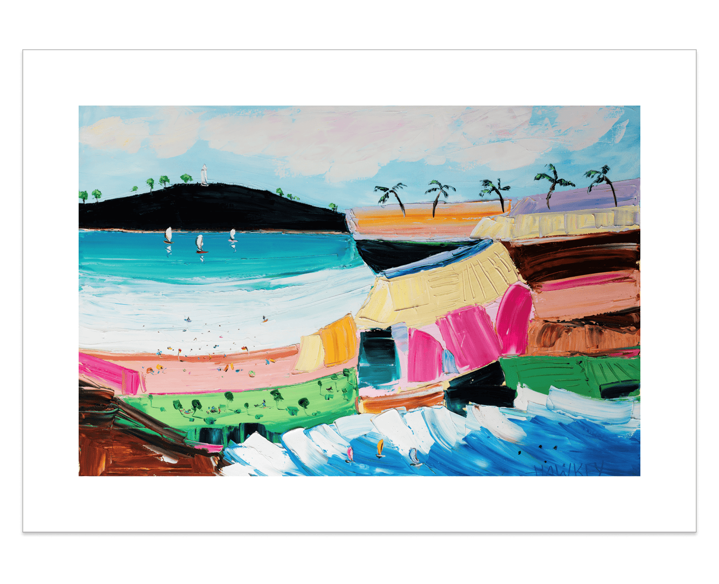 Picnic At Palm Beach - Fine Art Print - Gold Coast Gallery Of ArtAngela Hawkey