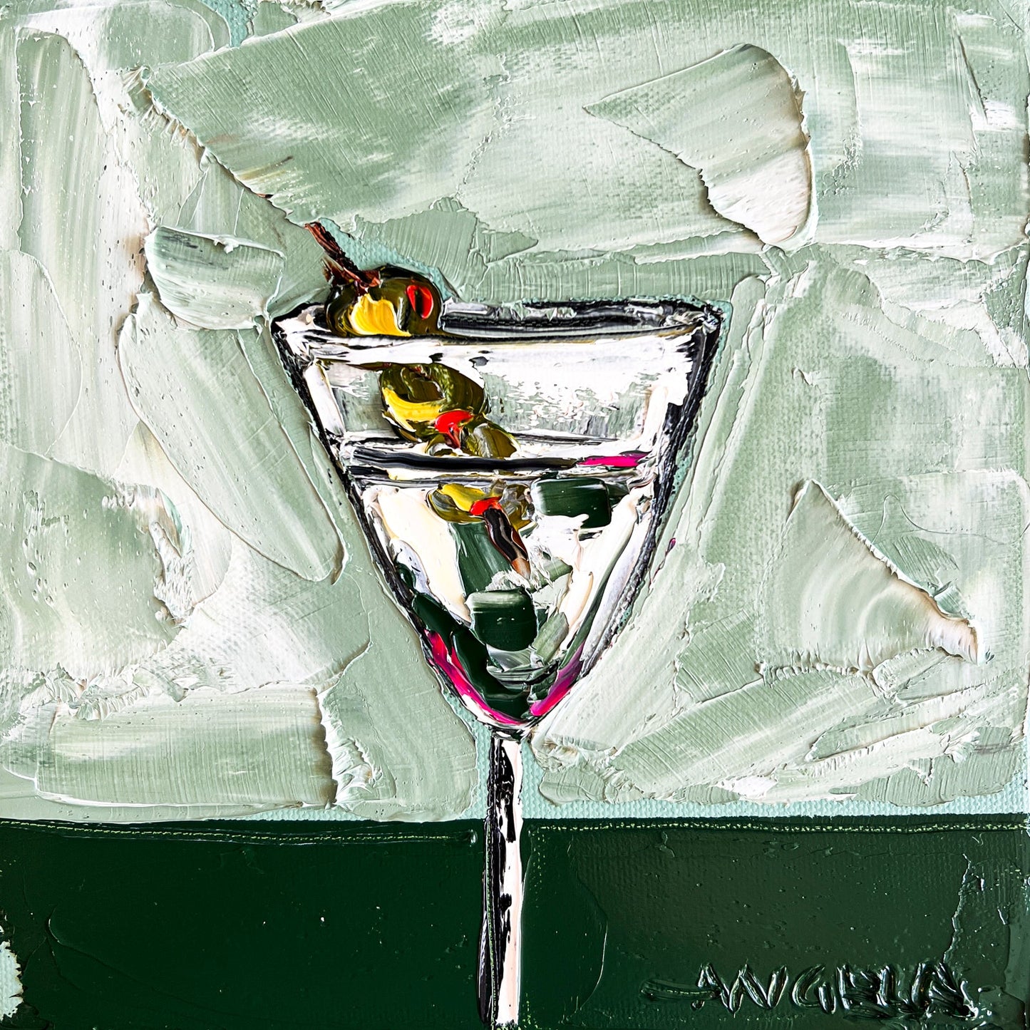 Pool Room Drinks - Original Art - Gold Coast Gallery Of ArtAngela Hawkey