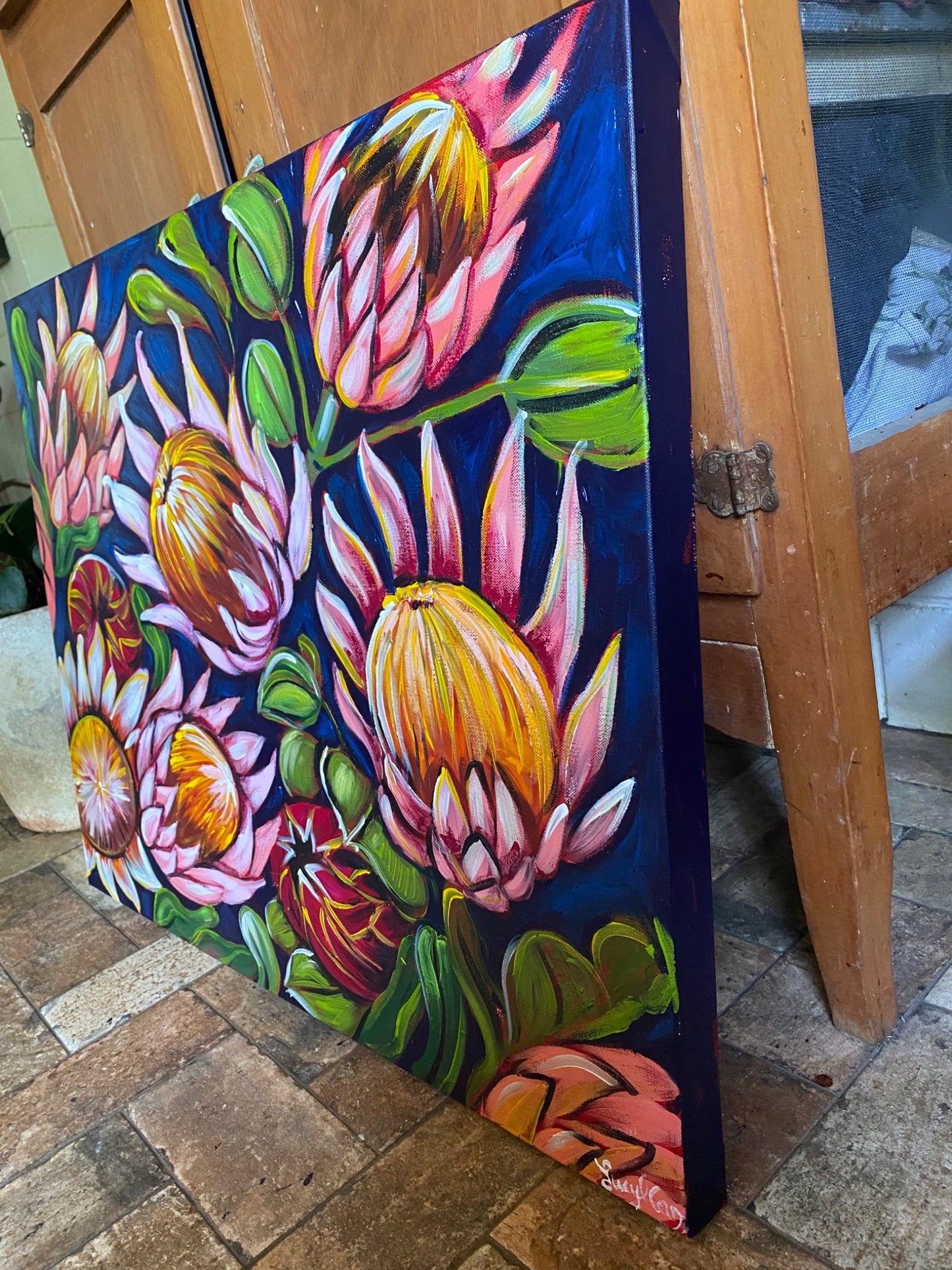 Proteas a Plenty - Original Art - Gold Coast Gallery Of ArtLucy Car